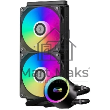 Система жидкостного охлаждения PCCOOLER DA240 Max, 240 мм, 2x120 мм, ARGB, 200 Вт
