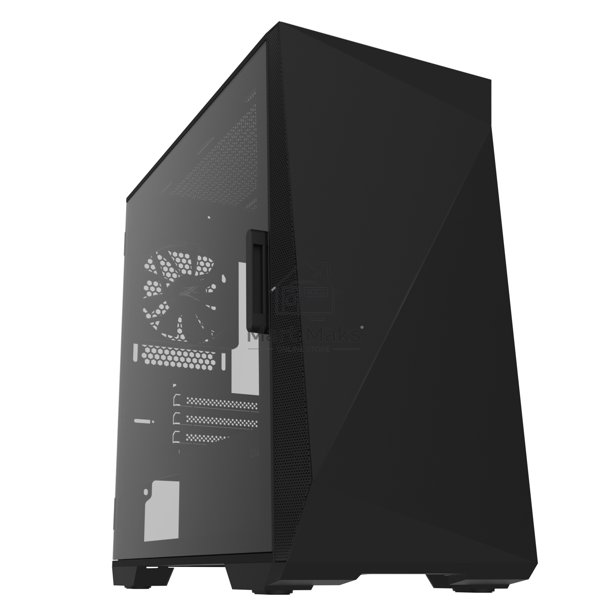 Компьютерный корпус ZALMAN Z1 ICEBERG, MicroATX, BLACK, WINDOW, 2xCOMBO (3.5