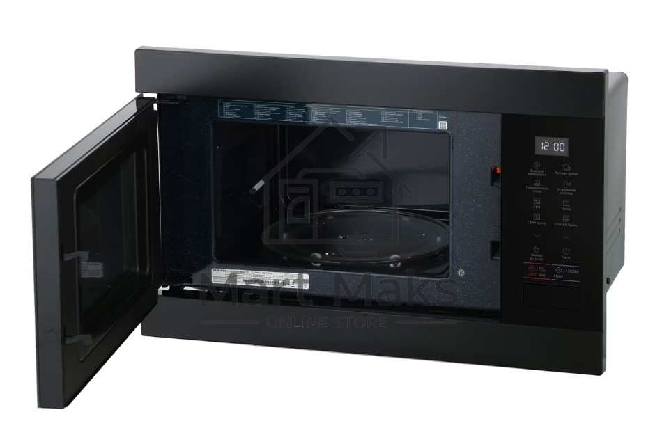 Микроволновая печь встраиваемая Samsung MG22M8054AK/BW черный, 22 л, 850 Вт, переключатели - сенсор