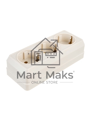 Розетка 3-м ОП Октава 16А РС23-3-ОК с заземл. крем. ИЭК ERO31-K33-16-DC