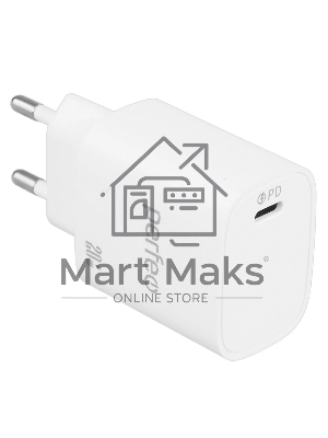 Сетевое зарядное устройство PERFEO с разъемом TYPE-C, 20W, белый (I4660)