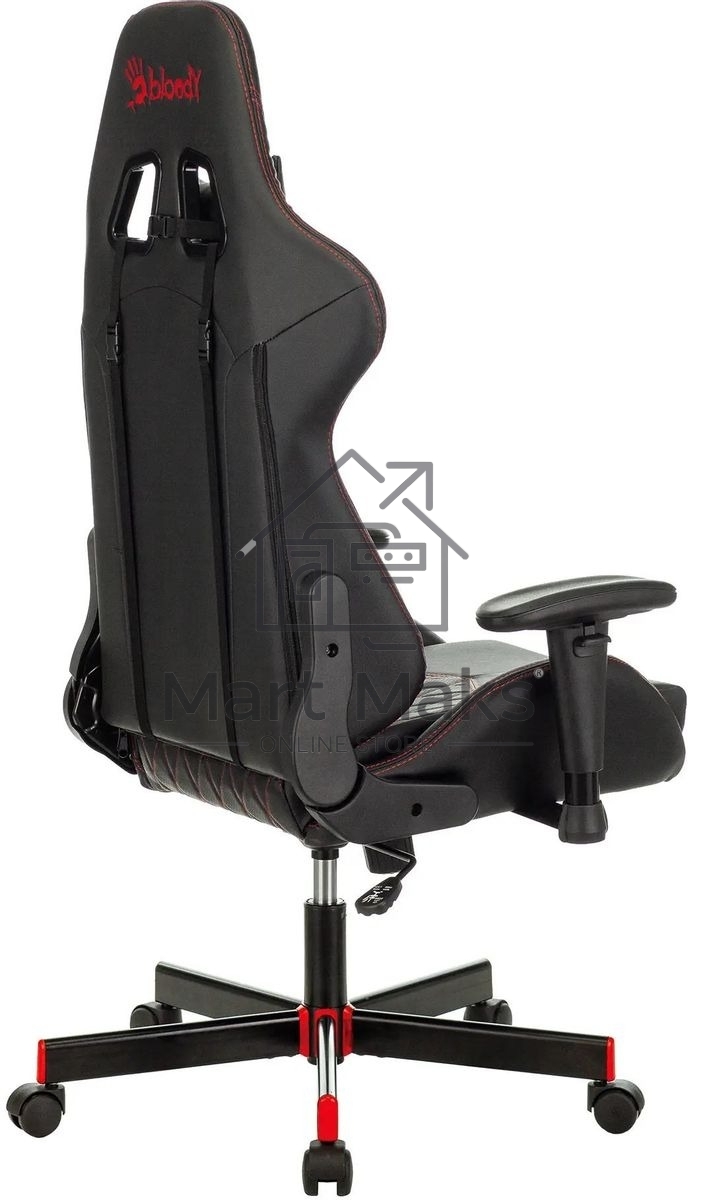 Кресло игровое A4Tech Bloody GC-800 черный ромбик, эко.кожа