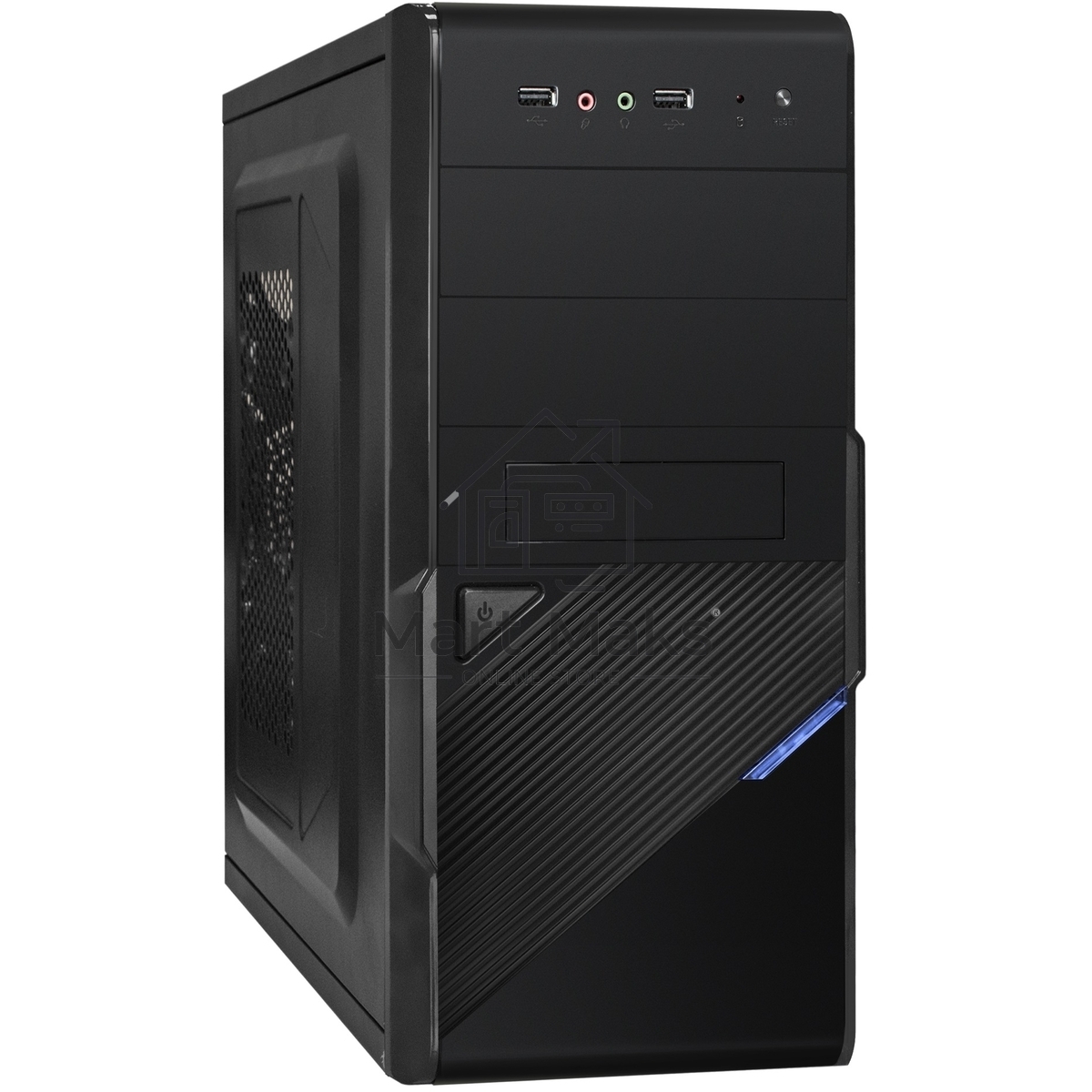 Компьютерный корпус Exegate EX284019RUS Minitower BA-201 Black, mATX, <AA450, 80mm>, 2*USB, Audio