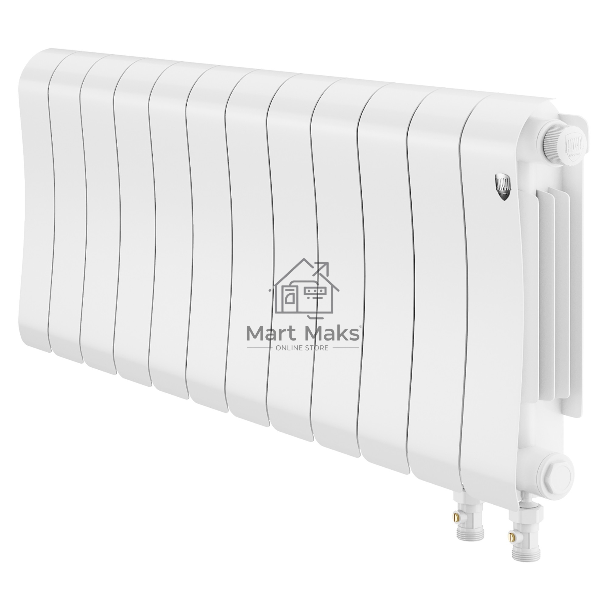 Радиатор биметаллический Royal Thermo Infinity 300 Bianco Traffico VR80 - 12 секц.