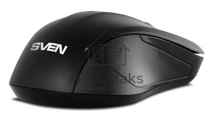 Мышь беспроводная SVEN RX-270W черный, 1600 dpi, радиоканал, USB, кнопки - 4