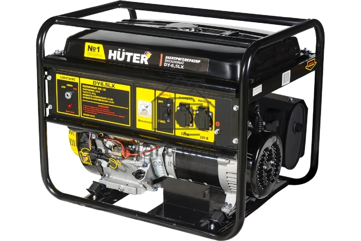 Электрогенератор бензиновый Huter DY6,5LX, 5.5 кВт, 71 дБ, 76.6 кг