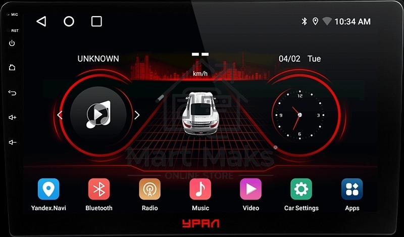 Автомагнитола Ural АМС ШТОРМ 102, 2DIN 4x72Вт v5.0 4000Mb Android 12 10.1