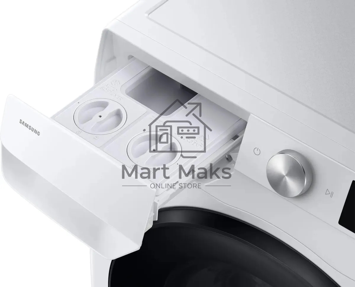 Стирально-сушильная машина Samsung WD11DG6B85BELP белый, загрузка фронтальная 11 кг, 1400 об/мин, класс: A