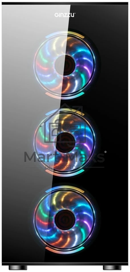 Компьютерный корпус Ginzzu CL280 FAN 12CM RGb*4 USB3.0 Window