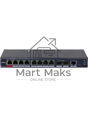 Коммутатор Dahua 10-Port Cloud Managed Desktop Gigabit Switch with 8-Port PoE