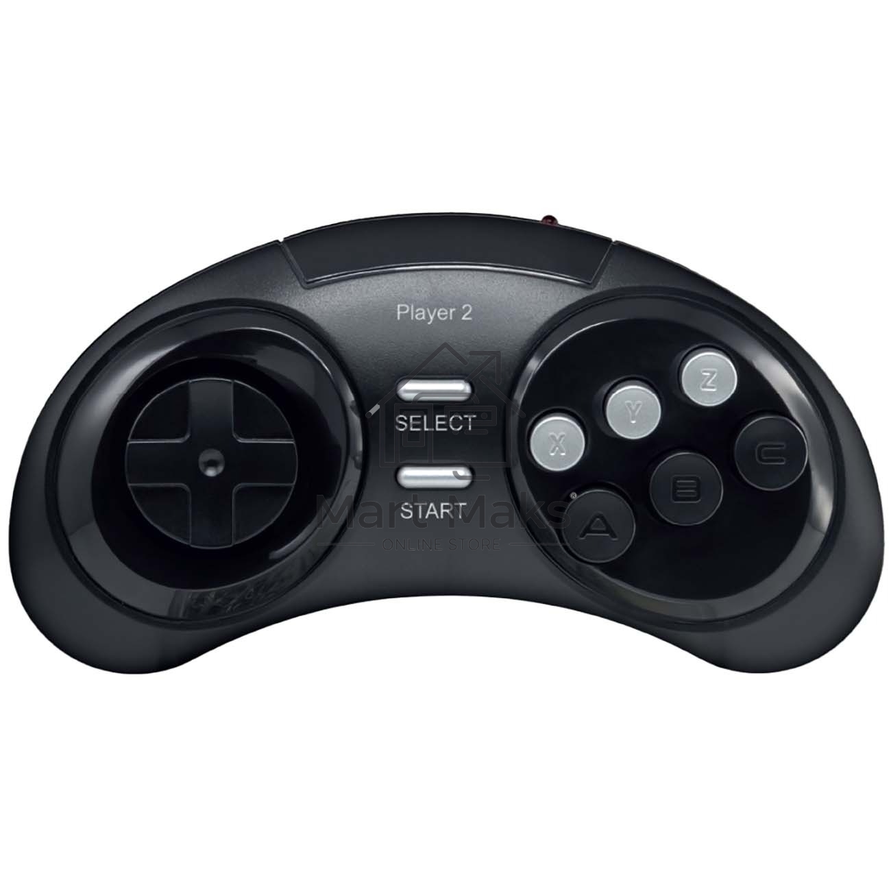 Джойстик беспроводной Retro Genesis Controller 16 Bit для HD Ultra, P2, черный