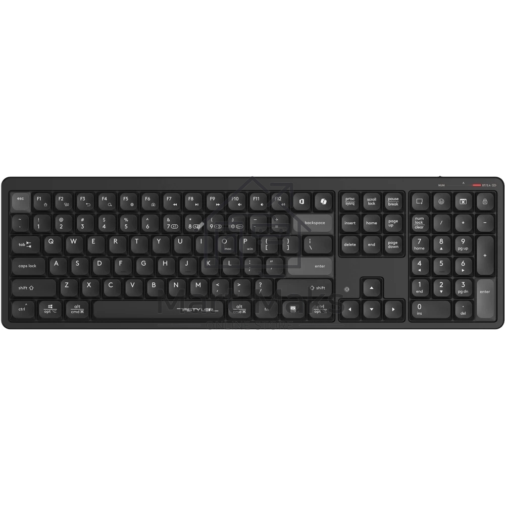 Клавиатура A4Tech Fstyler FBX55C черный USB беспроводная BT/Radio slim Multimedia (FBX55C)