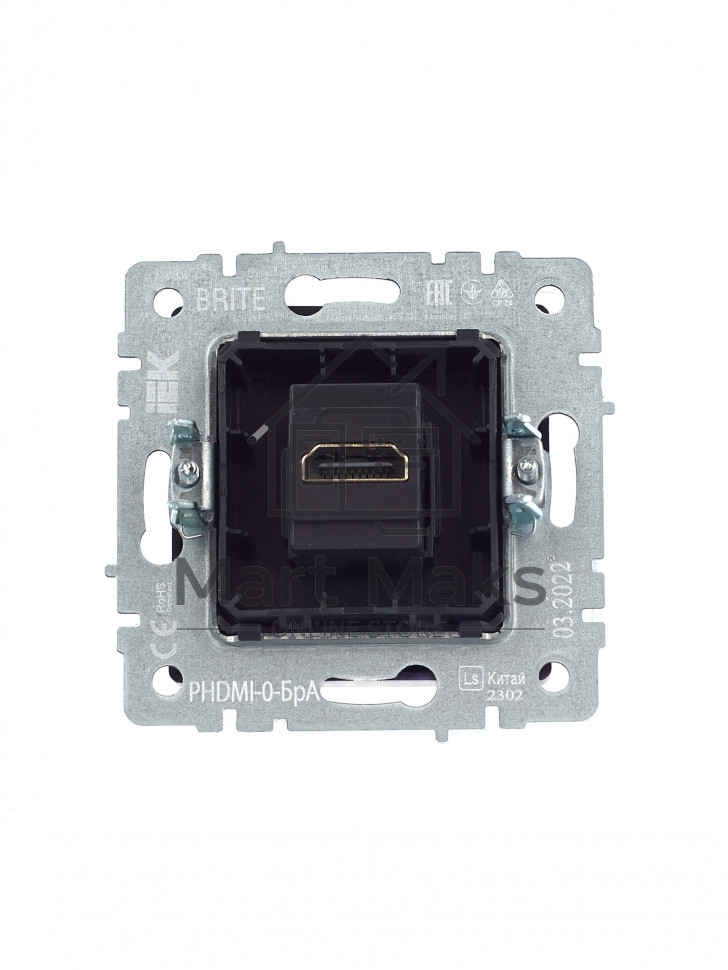 Розетка HDMI IEK BRITE РHDMI-0-БрА алюминий