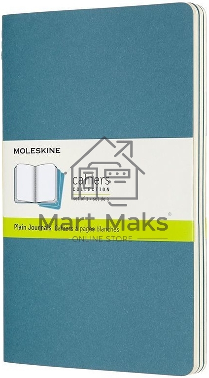 Блокнот Moleskine CAHIER JOURNAL CH018B44 Large 130х210мм, обложка картон, 80 страниц, нелинованный, голубой (3шт)