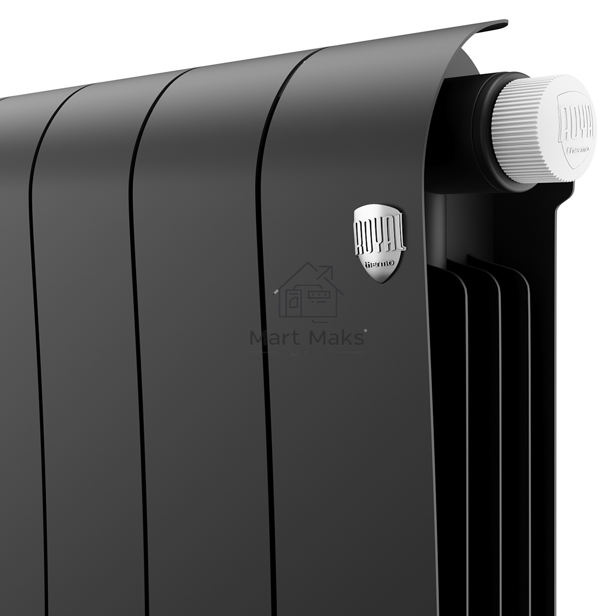 Радиатор биметаллический Royal Thermo Infinity 300 Noir Sable VR80 - 8 секц.