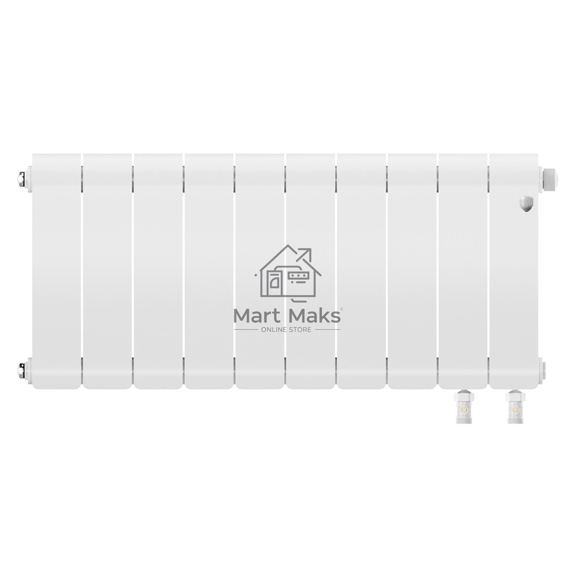 Радиатор биметаллический Royal Thermo Infinity 300 Bianco Traffico VR80 - 10 секц.