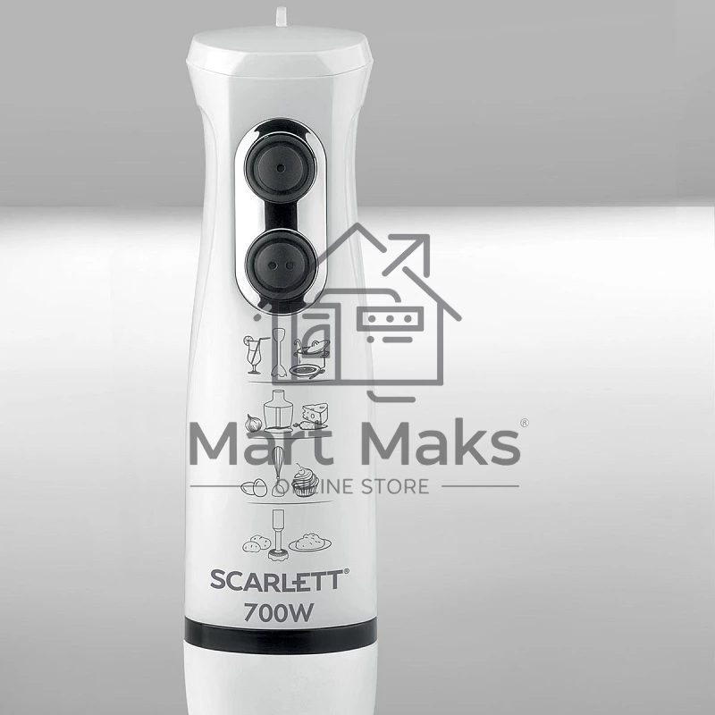 Блендер погружной Scarlett SC-HB42M33 белый, 700 Вт, 4 в 1