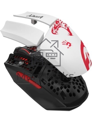 Мышь беспроводная A4Tech Bloody R36 Ultra черный/белый/красный, 12000dpi, USB, радиоканал, кнопки - 7