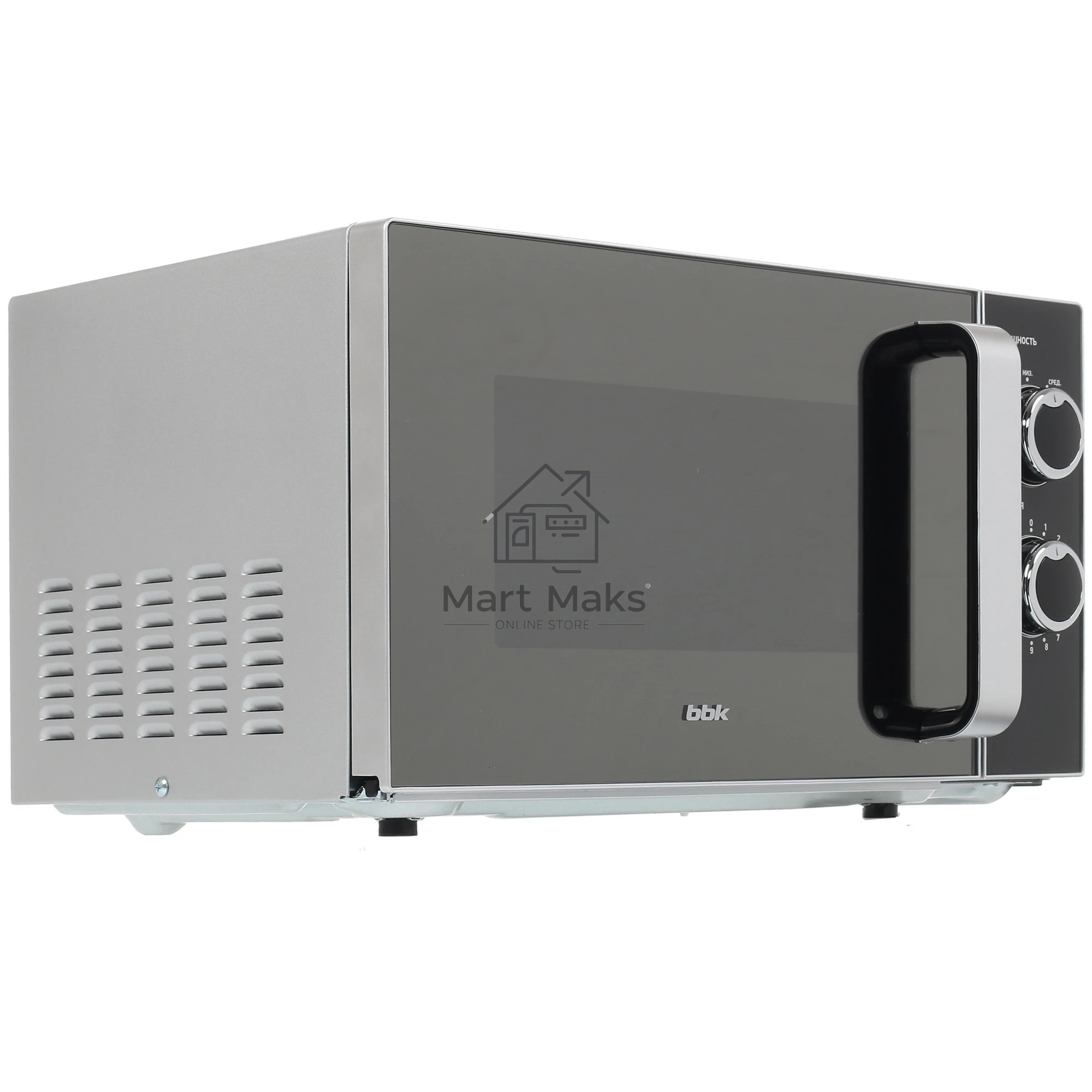 Микроволновая печь BBK 20MWS-772M/S-M серебристый, 20 л, 700 Вт, переключатели - поворотный механизм