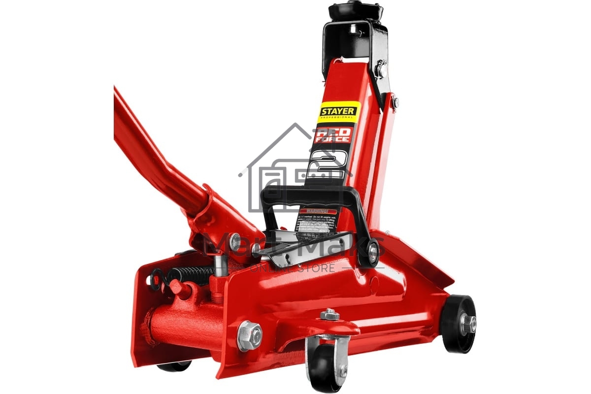 Домкрат STAYER 43153-2 гидравлический подкатной red force 2т 130-350мм