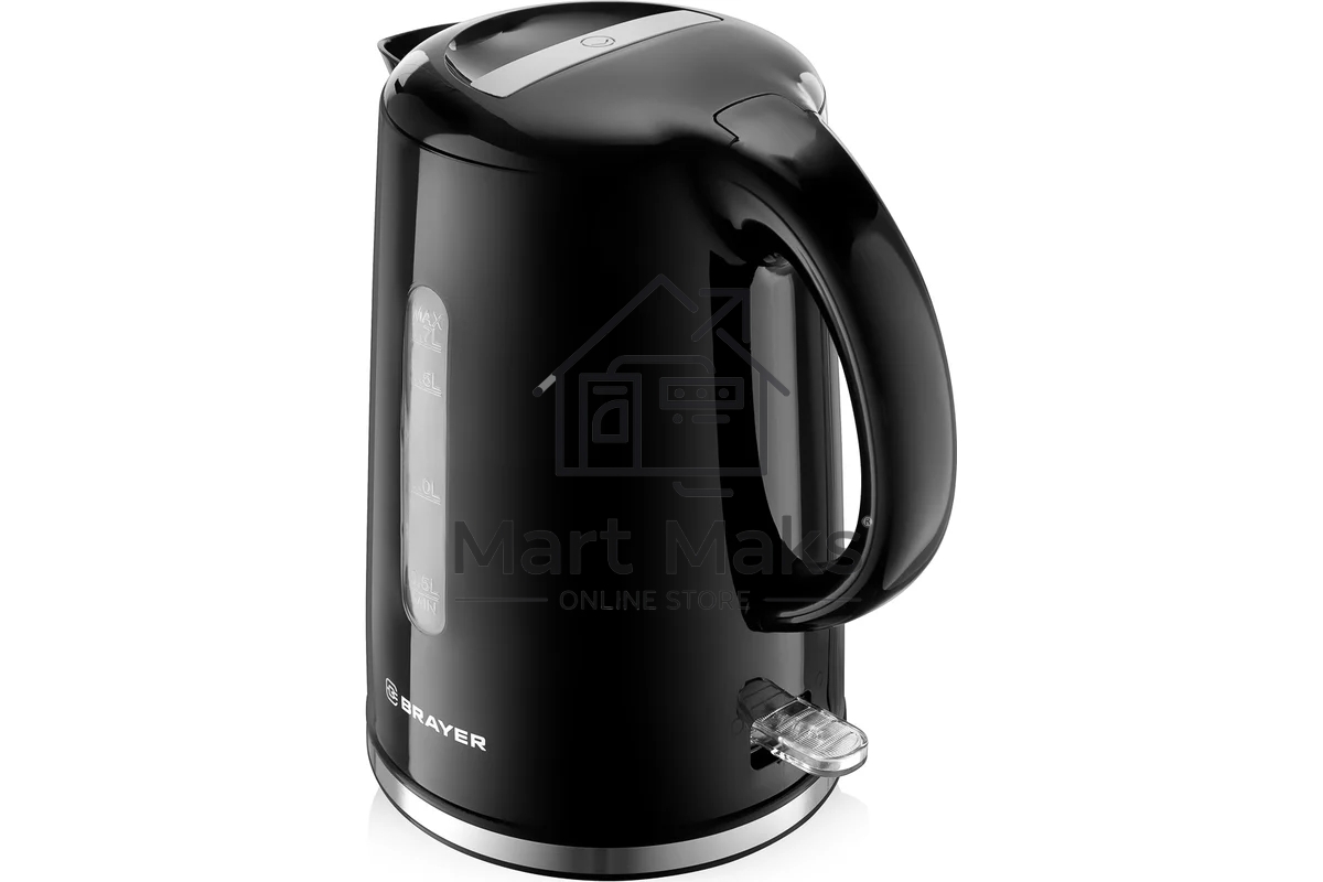 Чайник электрический BRAYER BR1032,2200 Вт, 1,7 л, пласт.корп,шкала,автооткл.при.закип,подсвет