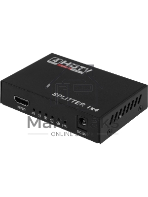 Сплиттер аудио-видео Premier 5-872-4 HDMI (f)/4xHDMI (f) черный