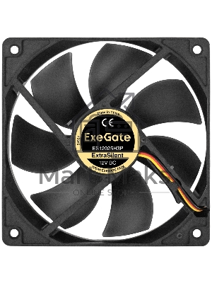 Вентилятор для корпуса ExeGate ExtraSilent ES12025H3P черный, 120 мм, 1450 об/мин, 24 дБ, 3 pin