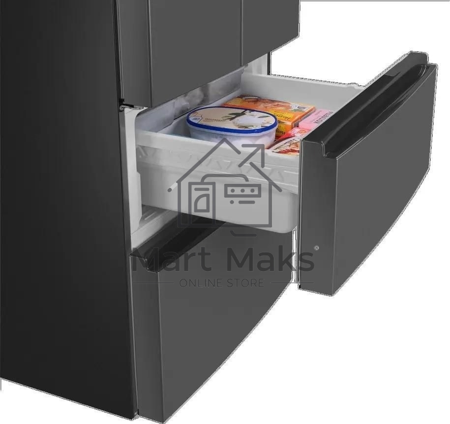 Холодильник Maunfeld MFF180NFSBE01 серый трехкамерный 224/113л морозилка снизу, No Frost