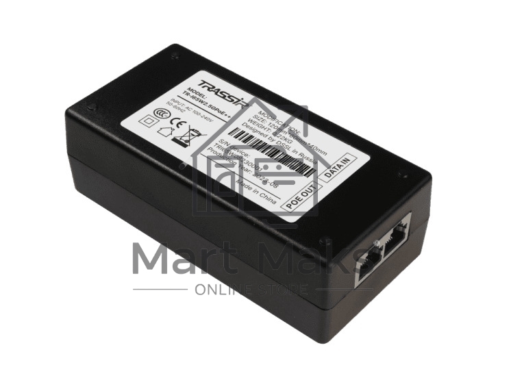POE-инжектор TRASSIR TR-I65W2.5GPoE++ Вход: 100-240В 50/60Гц . Мощность POE на порт 65Вт. Общий бюджет 65Вт. Порты: 1*RJ45*10/100/1000M Data IN, 1*RJ45*10/100/1000M PoE OUT. Предназначен для питания устройств по протоколам IEEE 802.3af/at/bt. Функция автоматического определения PoE устройств. Молниезащита