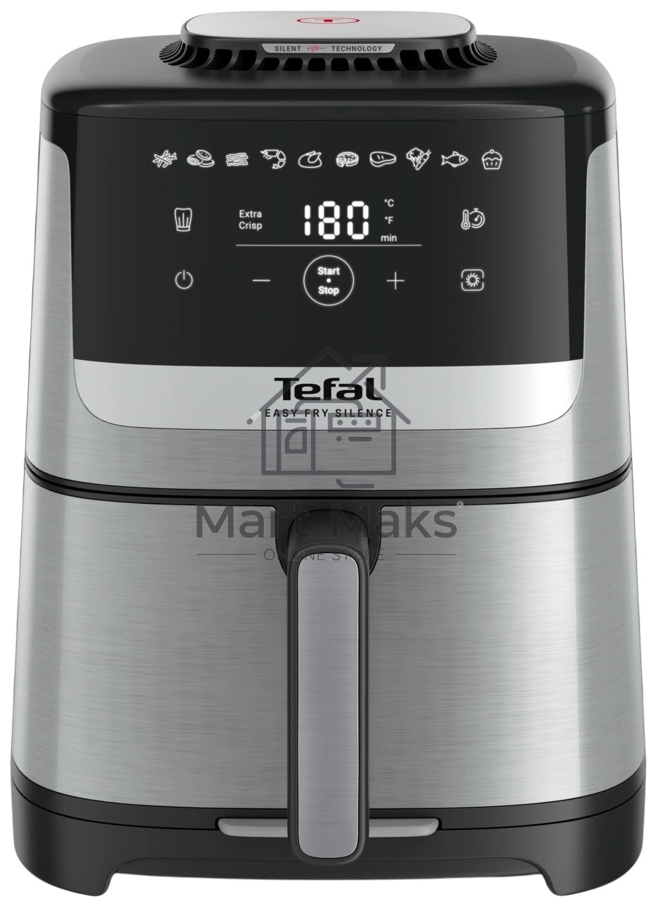 Аэрогриль Tefal Easy Fry Silence EY552DE0 серебристый