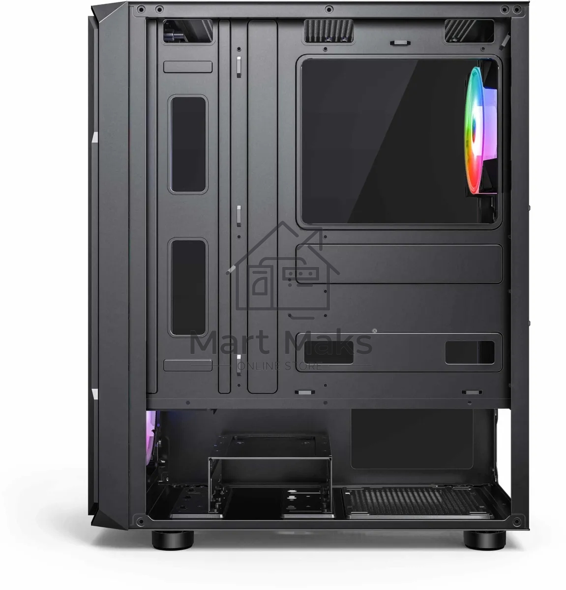 Компьютерный корпус Accord 3338 черный без БП ATX 1xUSB2.0 1xUSB3.0 1xUSB3.1 audio bott PSU