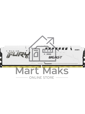 Оперативная память Kingston Fury Beast, DDR5, 32Gb (1x32GB), 5600MHz, CL40, DIMM, радиатор, белый
