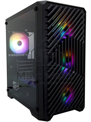 Компьютерный корпус 1STPLAYER TRILOBITE T5 черный mATX, TG 4x120мм LED fans inc. T5-BK-4F1