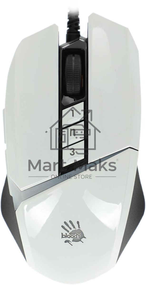 Мышь проводная A4Tech Bloody W60 Max белый, 10000 dpi, USB, кнопки - 10
