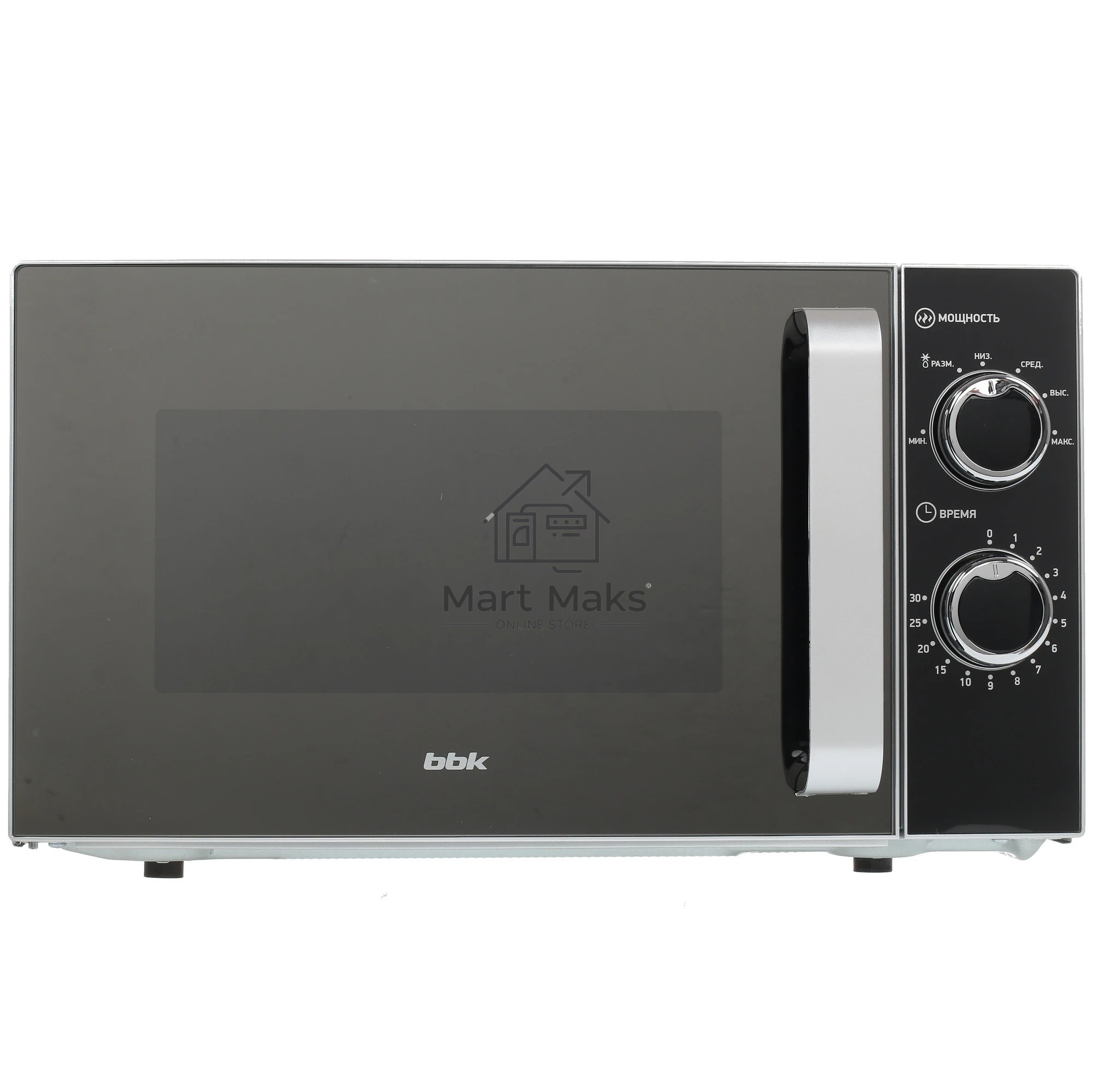Микроволновая печь BBK 20MWS-772M/S-M серебристый, 20 л, 700 Вт, переключатели - поворотный механизм