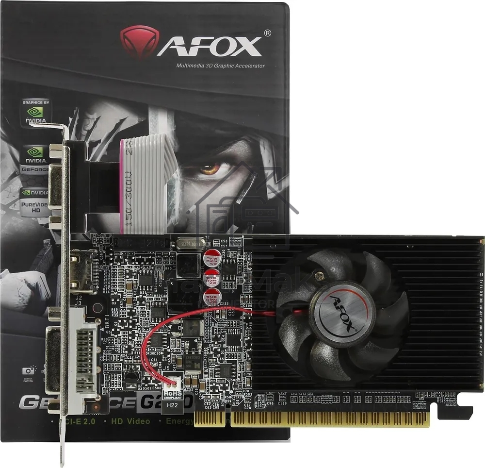 Видеокарта AFOX AF210-512D3L3-V2 PCIE16 G210 512MB GDDR3 64bit VGA DVI HDMI RTL