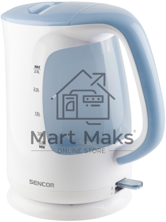 Чайник электрический Sencor SWK 2510WH пластик, 2,5 л, 2200 Вт, белый