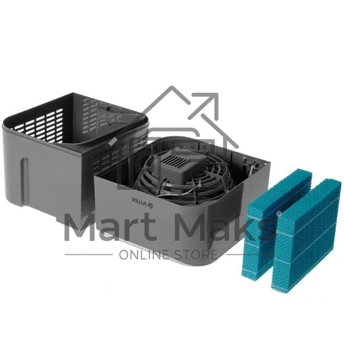 Увлажнитель Vitek VT-8556 (MC) серый 1. Мощность 25 Вт 2. Емкость резервуара для воды 1,5 л 3. Функция мойки воздуха