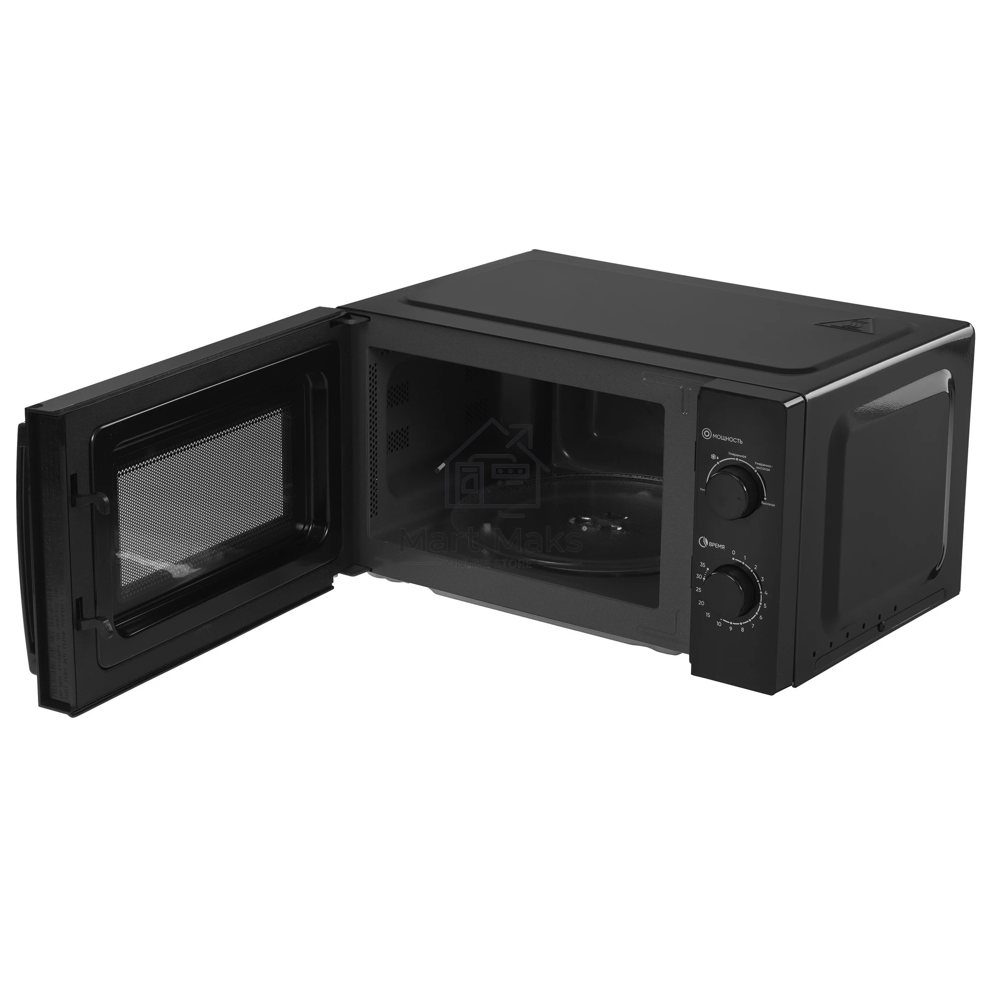 Микроволновая печь ECON ECO-2040M черный, 20 л, 700 Вт, переключатели - поворотный механизм