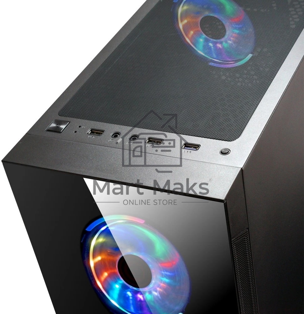 Компьютерный корпус Ginzzu CL280 FAN 12CM RGb*4 USB3.0 Window