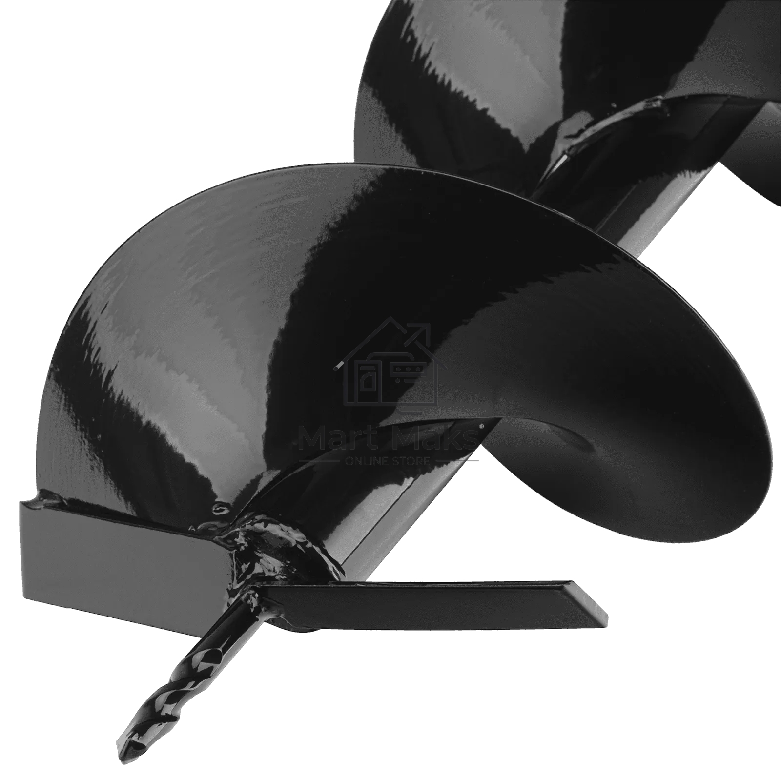 Шнек для грунта Denzel E-200, диаметр 200 мм, длина 800 мм, соединение 20 мм, несъемный нож