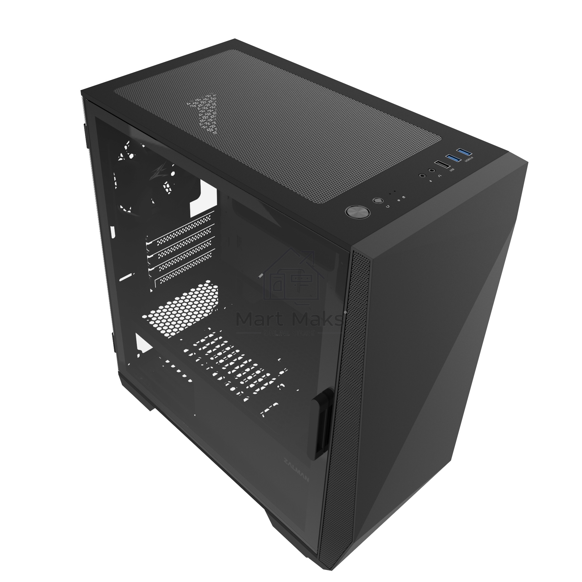 Компьютерный корпус ZALMAN Z1 ICEBERG, MicroATX, BLACK, WINDOW, 2xCOMBO (3.5
