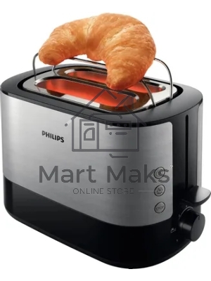 Тостер Philips HD2637/90 830Вт черный/серебристый