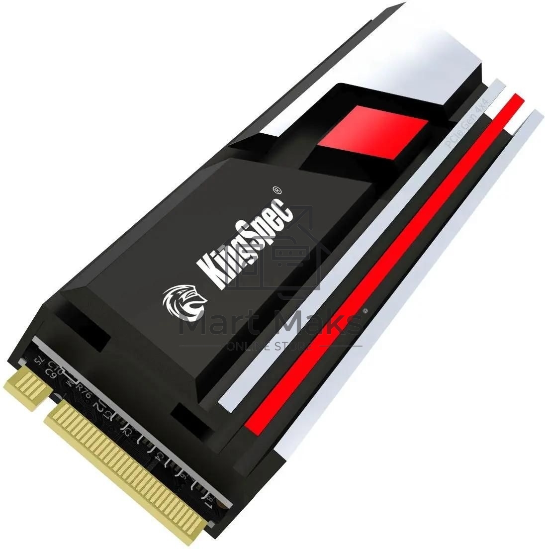 Накопитель SSD KingSpec XG7000, 2Tb, PCIe 4.0 x4, M.2 2280, NVMe, R/W 7400/6600, с радиатором