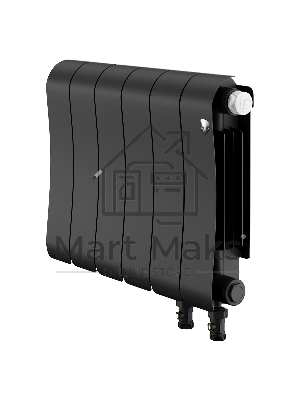Радиатор биметаллический Royal Thermo Infinity 300 Noir Sable VR80 - 6 секц.