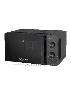 Микроволновая печь Willmark WMO-201MB (20л, 700Вт, механич.ПУ, ручка д/л откр.дв,6 ур.мощн., черная)