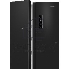 Холодильник Weissgauff WSBS 500 Inverter NoFrost Black двухкамерный 270/180л морозилка слева, No Frost, Side by Side