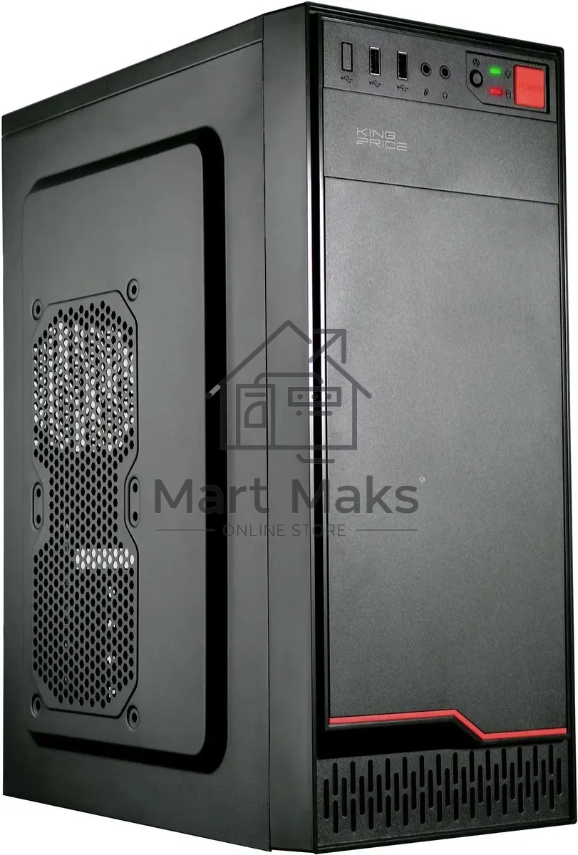 Компьютерный корпус KingPrice KPCC-MD201 черный без БП ATX 1x80mm 4x120mm 2xUSB2.0 audio