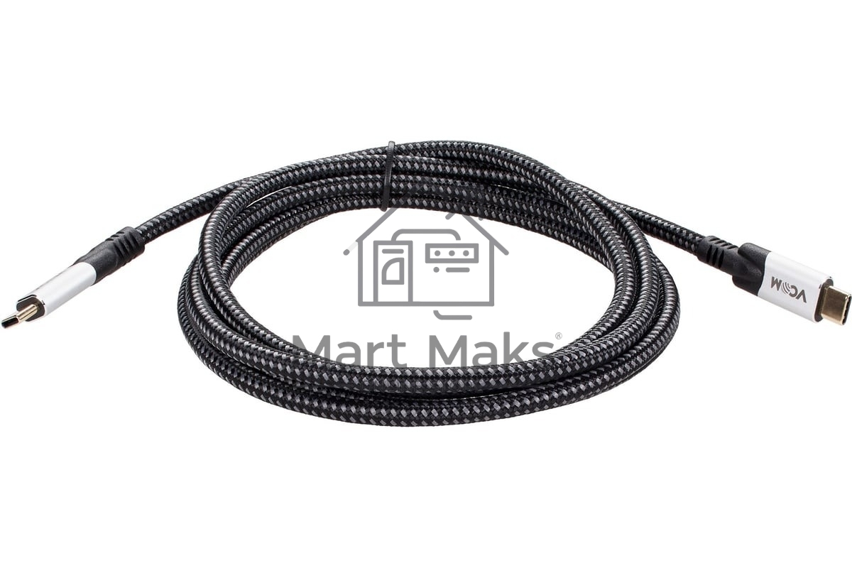 Кабель VCOM USB4 TypeC(M)--TypeC(M), 5K 60Hz, 8K 30Hz 40GBps, PD 240W, 2м CU560-2M