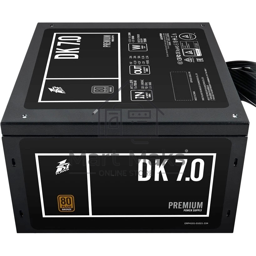 Блок питания 1STPLAYER DK PREMIUM PS-700AX, 700Вт, 80 PLUS Bronze, 120мм, черный